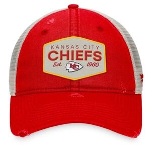 Fanatics Red/Natural Kansas City Chiefs Trucker Adjustable Hat